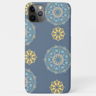 Turquoise Teal Blue an yellow Mandala Art Pattern  Case-Mate iPhone Case