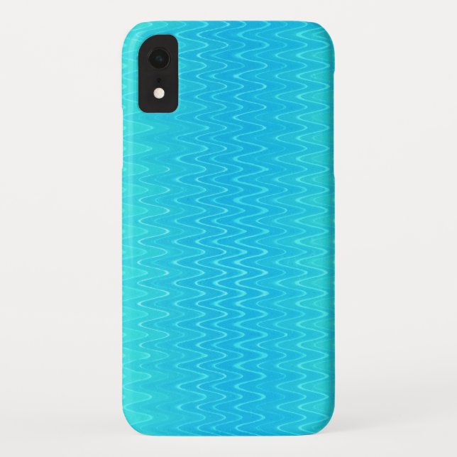 Turquoise Teal Blue Green Zigzag Pattern Case-Mate iPhone Case (Back)