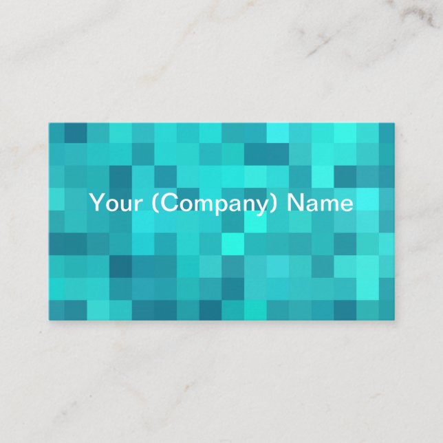 Turquoise Teal Blue Pattern Business Card (Front)