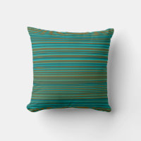 Turquoise Teal & Burnt Orange Stripes