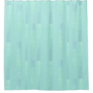 Turquoise teal watercolor look bars lines shower curtain