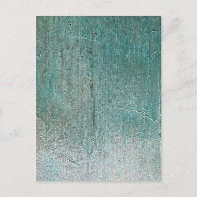 Turquoise Textured Canvas Postcard (Front)
