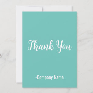 Turquoise Thank You Holiday Card