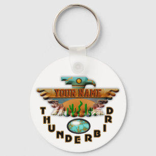 Turquoise Thunderbird Key Ring