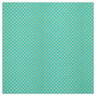 Turquoise Tiffany and Gold Daisy Flower Sparkle Fabric