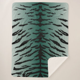 turquoise tiger pattern blanket
