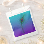 Turquoise to Purple Peacock Feather Favour Bags<br><div class="desc">Turquoise to Purple Peacock Feather Favour bags for a wedding or birthday party.</div>