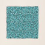 Turquoise tooled embossed leather floral cowgirl scarf<br><div class="desc">Turquoise blue floral tooled,  embossed leather design,  western,  country style leather design. Available in more colours.</div>