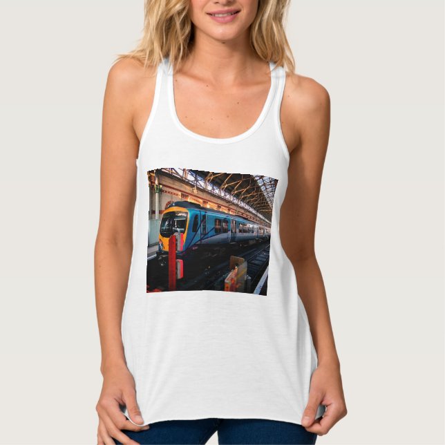 Turquoise train , on the tracks singlet (Front)