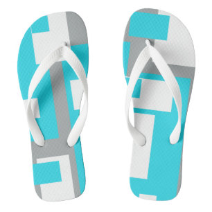 Turquoise Tranquillity Funky Flip Flops