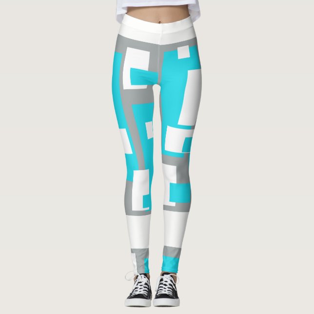 Turquoise Tranquillity Funky Leggings (Front)