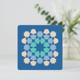 Turquoise Tranquillity Tile (customisable) Card