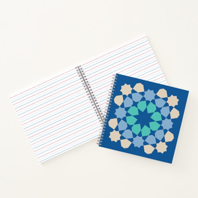 Turquoise Tranquillity Tile Notebook (Inside)