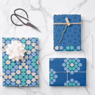 Turquoise Tranquillity Wrapping Paper Sheet