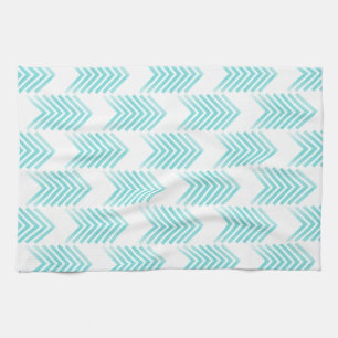Turquoise Tribal Arrow Pattern Tea Towel
