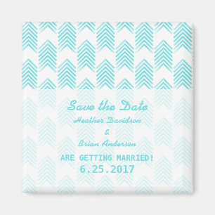 Turquoise Tribal Arrows Save the Date Magnet