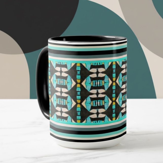 Turquoise Tribal Tapestry Mug (Creator Uploaded)