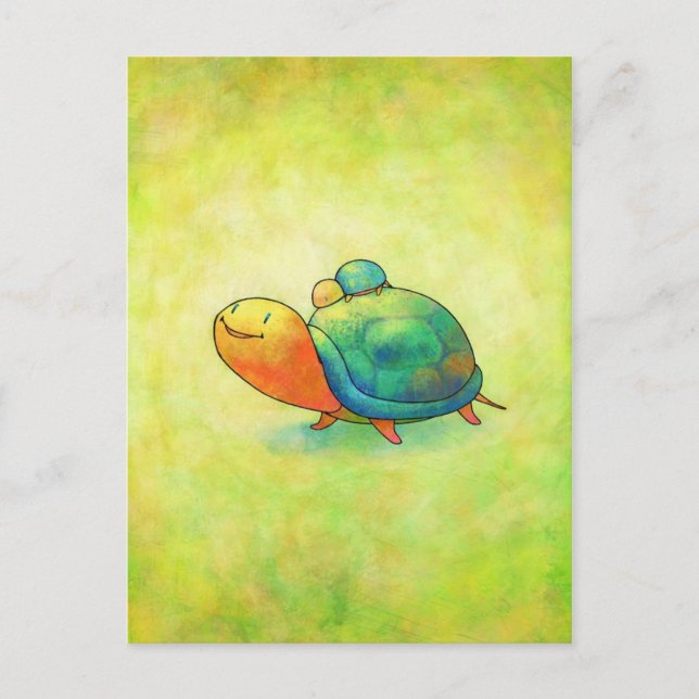 Turquoise Turtles Postcard (Front)