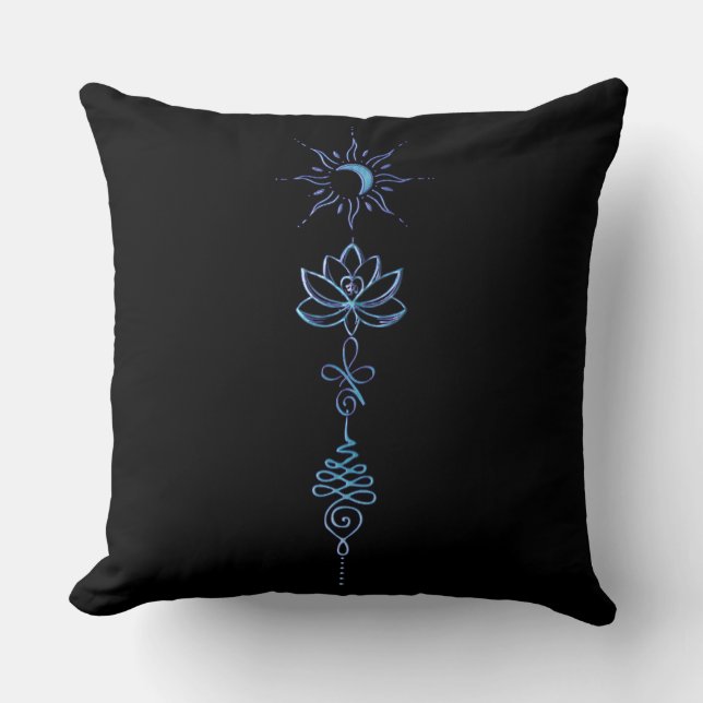 Turquoise Unalome Group Cushion (Front)