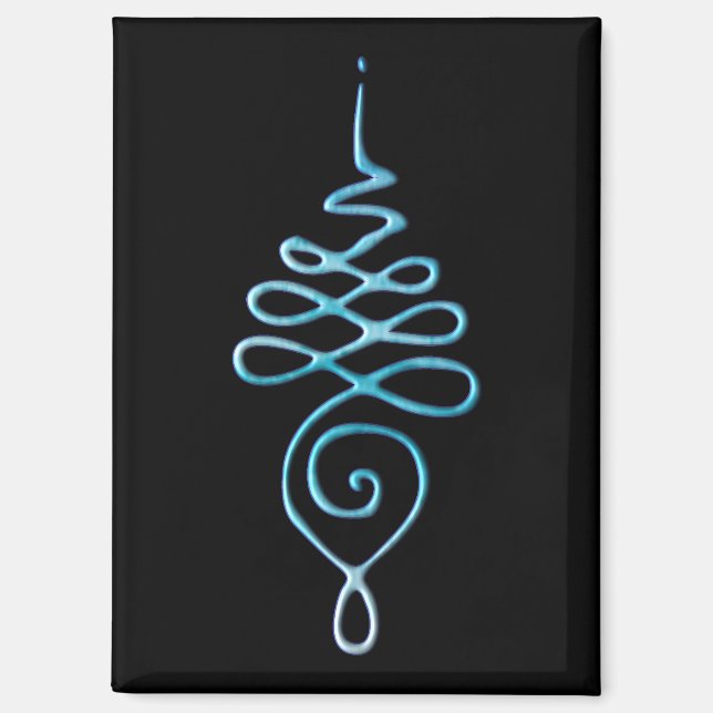 Turquoise Unalome Magnet (Front)