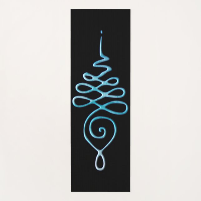 Turquoise Unalome  Yoga Mat (Front)
