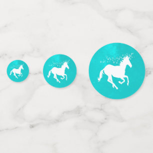 Turquoise Unicorn Wedding Table Confetti