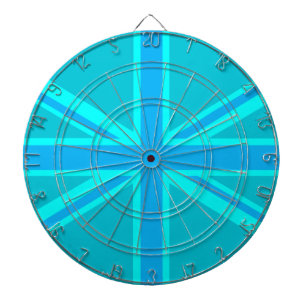 Turquoise Union Jack Flag Decor Dartboard