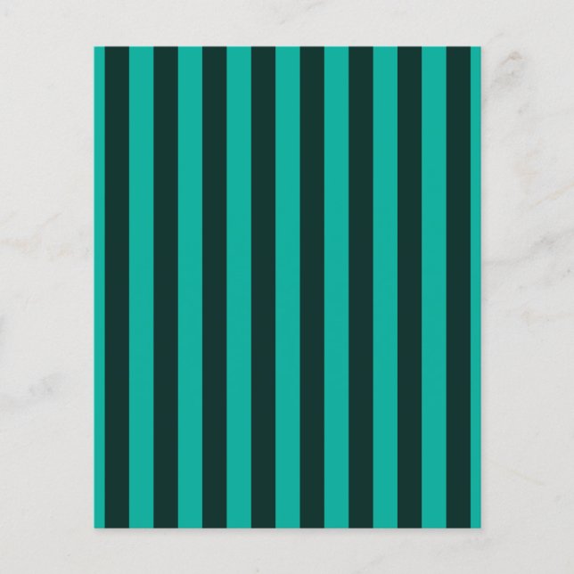 Turquoise Vertical Stripes Customise This! Flyer (Front)