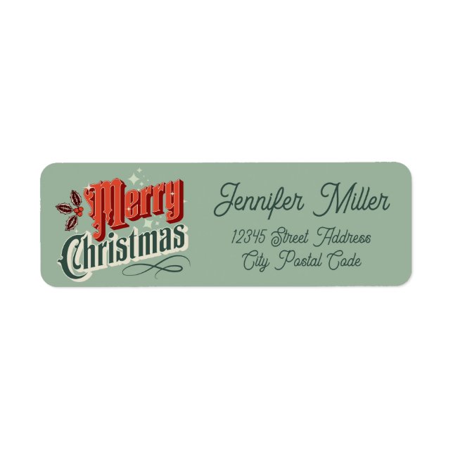 Turquoise vintage Christmas design (Front)