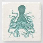 Turquoise Vintage Octopus Illustration