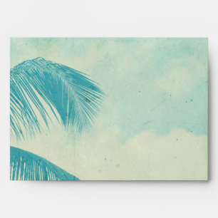Turquoise Vintage Palm Tree Envelopes