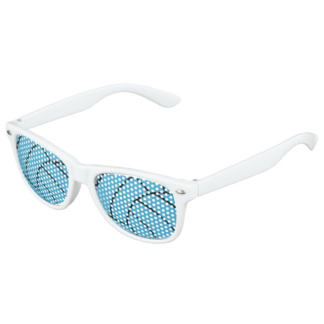 Turquoise Volleyball Sunglasses (Angled)