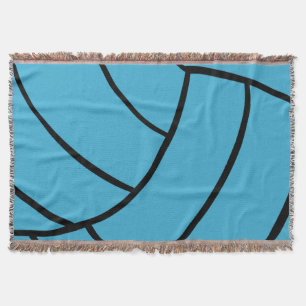 Turquoise Volleyball Throw Blanket