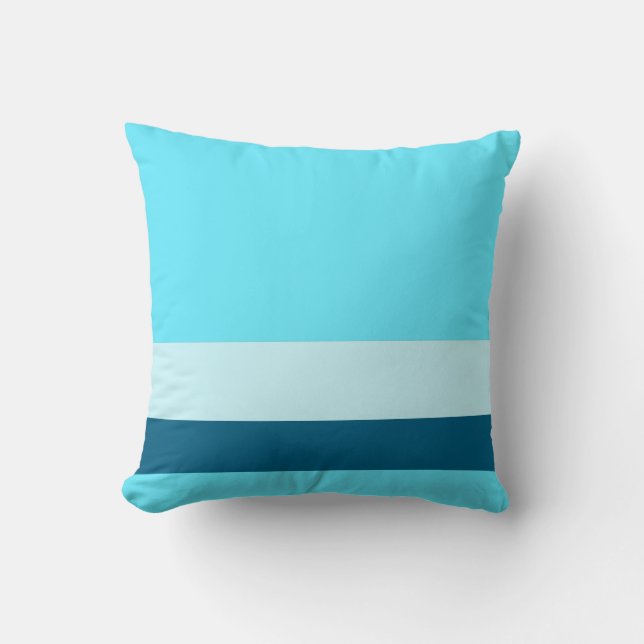 Turquoise w/ Divider Lines + Any Two Colours Cushion (Front)