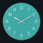 Turquoise Wall Clock<br><div class="desc">Turquoise Wall Clock. You can easily change the background colour. Perfect for decorating your home,  kitchen or office. You can add text and images if you wish the numbers would stay.</div>