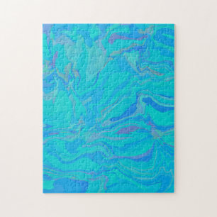 Turquoise Water Abstract Jigsaw Puzzle