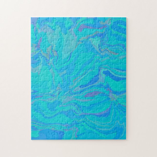 Turquoise Water Abstract Jigsaw Puzzle (Vertical)
