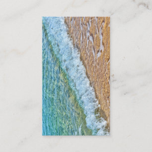 Turquoise water of the sea business card