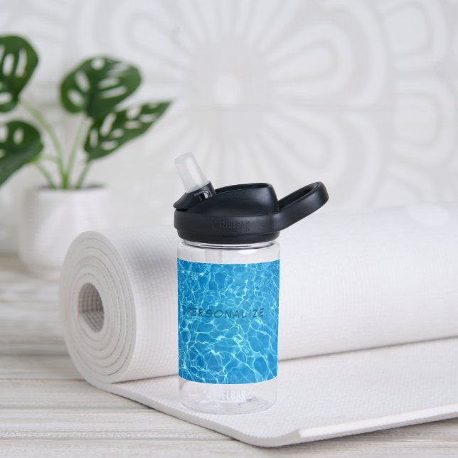 Turquoise Water Water Bottle (Yoga (Rotated))