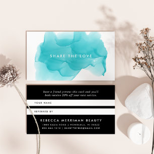 Turquoise Watercolor Blot   Referral