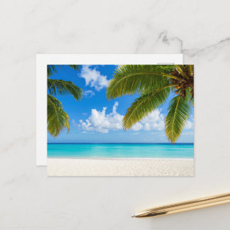 Turquoise Waterfall Landscape Postcard