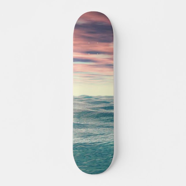 Turquoise Waves Skateboard (Front)