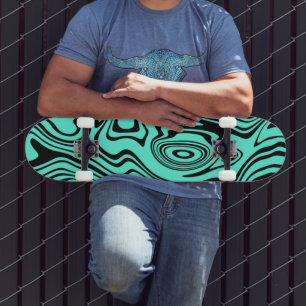 Turquoise Waves Skateboard or Choose Colour
