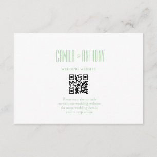 Turquoise Wedding Enclosure Card