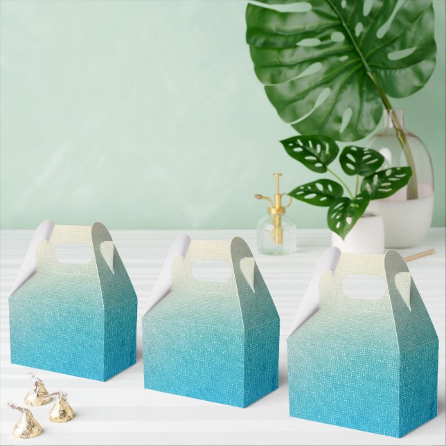 Turquoise White Aqua Blue Starfish Beach Wedding Favour Box (Multiple)