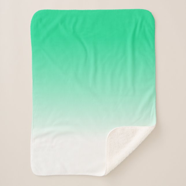 Turquoise White Colours Minimalistic Blanket (Front)