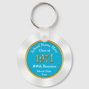 Turquoise White Gold, Class of 1971 Reunion Favour Key Ring