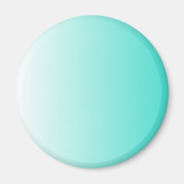 Turquoise White Ombre Magnet (Front)