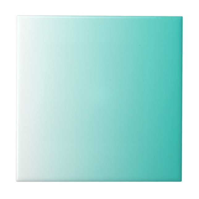 Turquoise White Ombre Tile (Front)