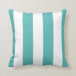Turquoise & White Striped Decorative Cushion<br><div class="desc">Add a splash of colour to your couch with this Turquoise & White Striped decorative throw pillow. Made from high-quality simplex knit fabric, a comfortable, soft and stylish addition to your décor. Perfect for outdoors as well! Different size and fabric options available to choose from. Complete the look with coordinating...</div>